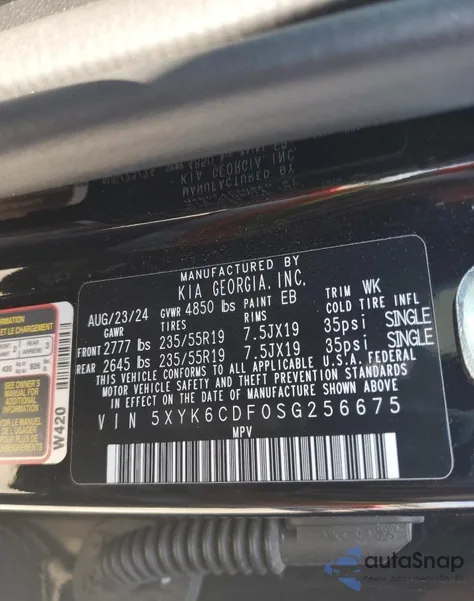 2025 Kia Sportage X Line from USA, damaged, VIN 5XYK6CDF0SG256675